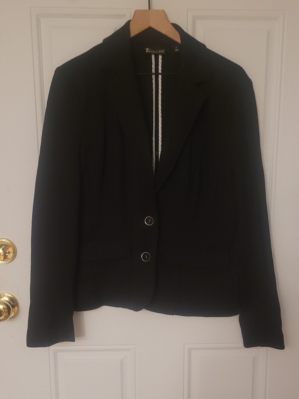 7th Avenue NY & Company Black 2 Button Jacket Size 14